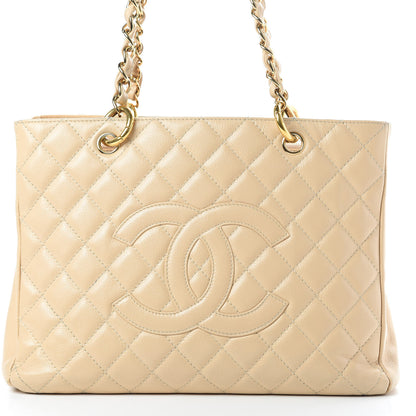 Chanel Caviar Quilted Grand Shopping Tote GST Beige Clair 8 of 17