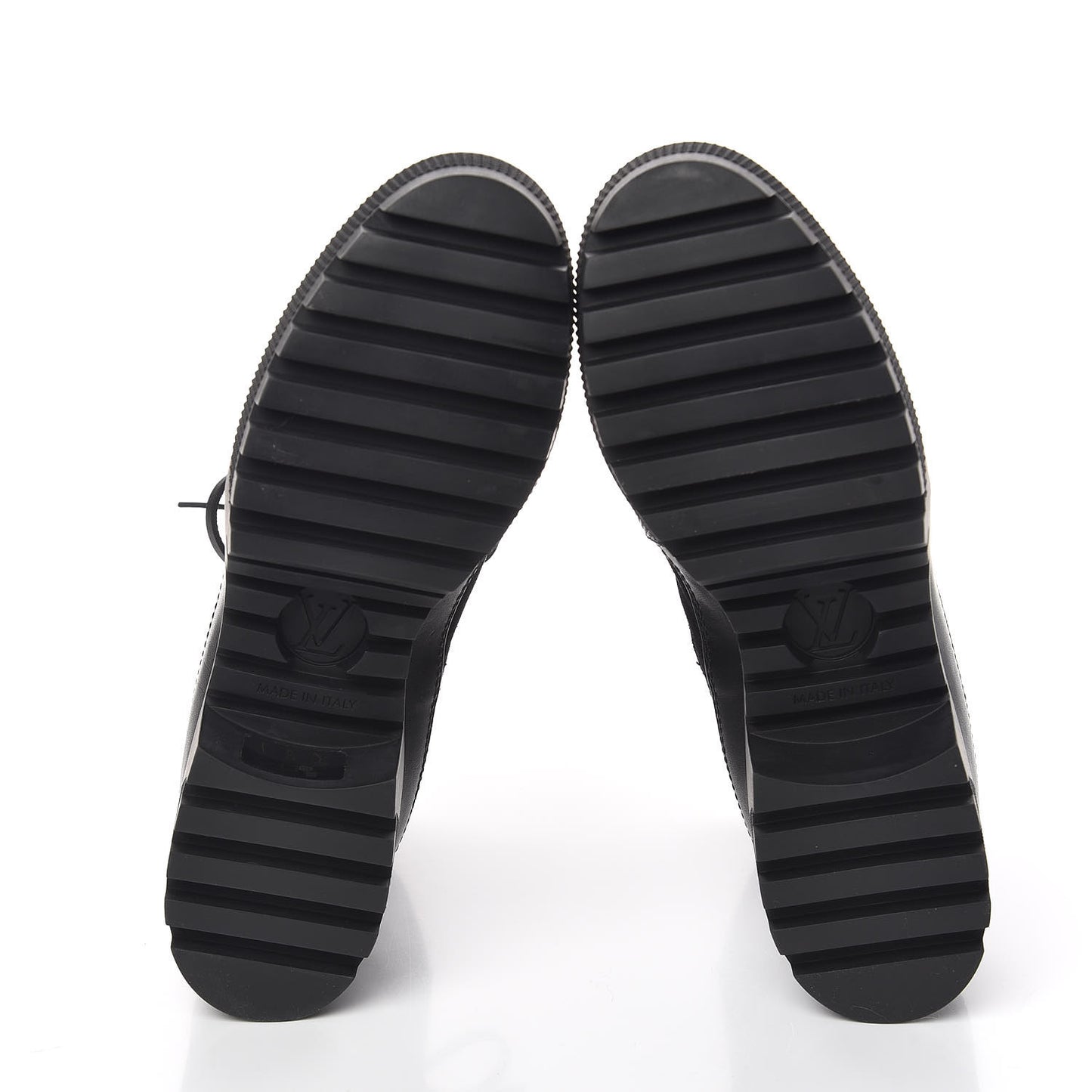 Suede Calfskin Monogram LV Black Heart Laureate Platform Desert Boots 36.5 Black