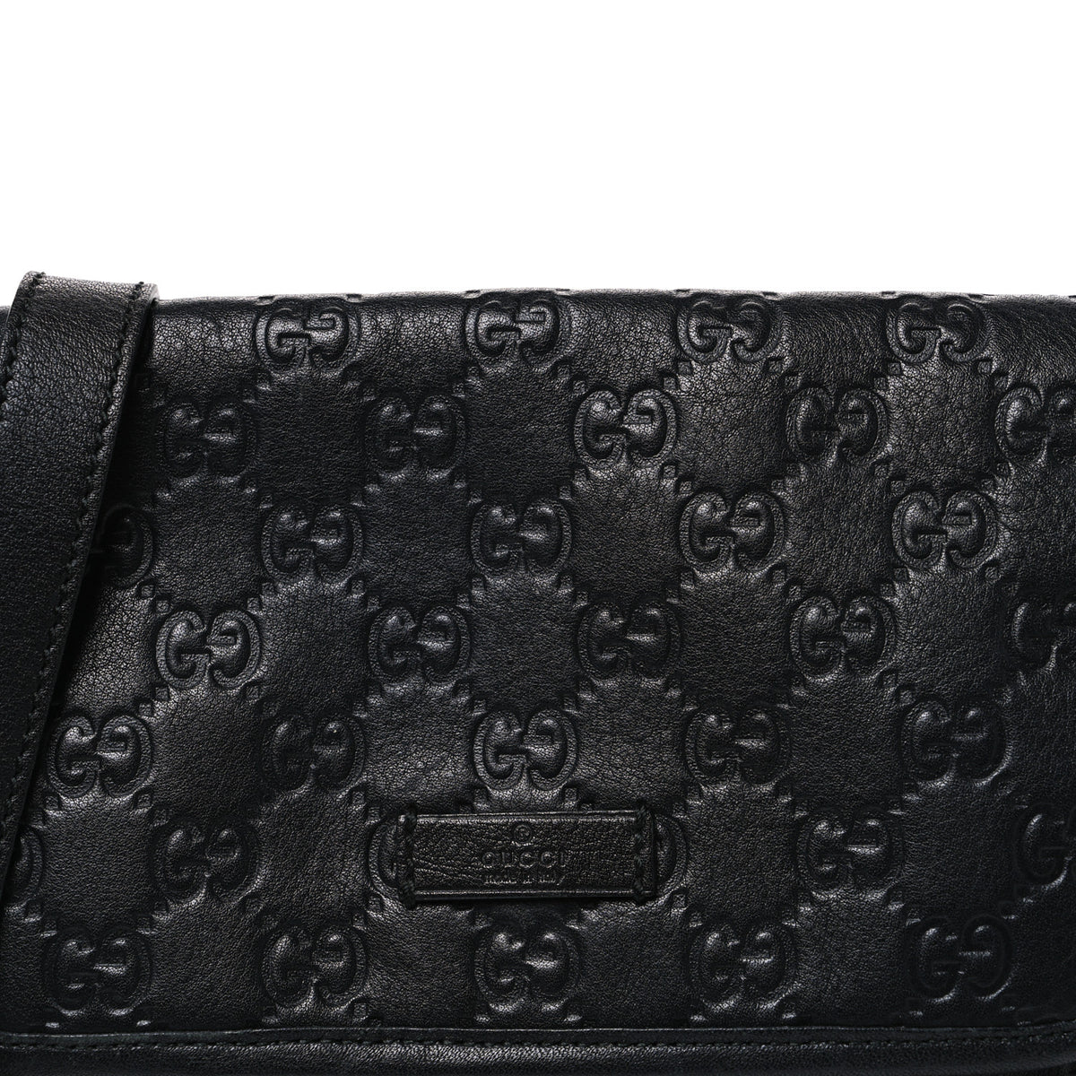 Guccissima Small Flap Messenger Bag Black