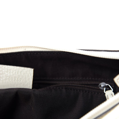 Gucci Calfskin Large D Gold Ring Hobo Off White 9 of 10