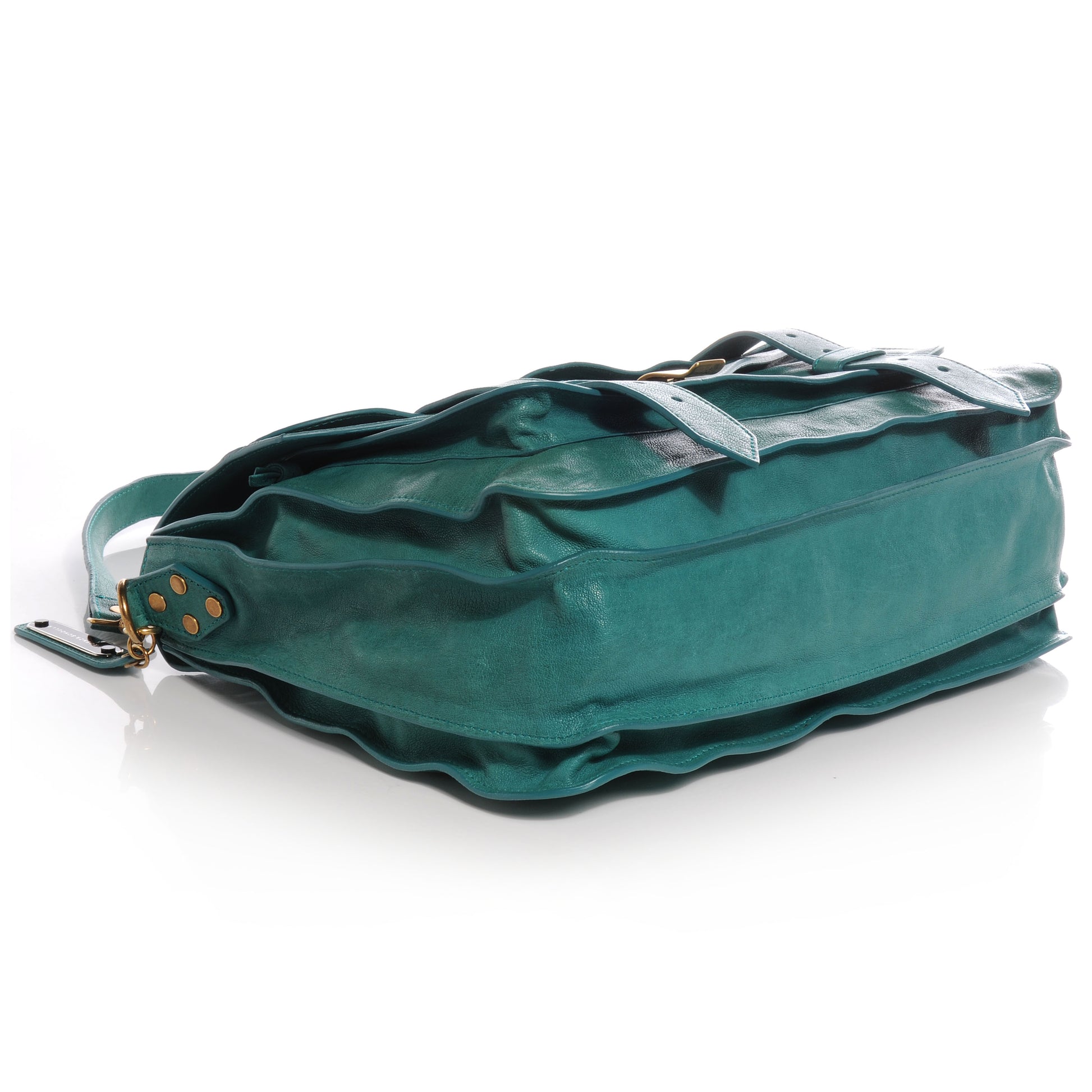 Proenza Schouler Lambskin PS1 Large Satchel Teal 4 of 8
