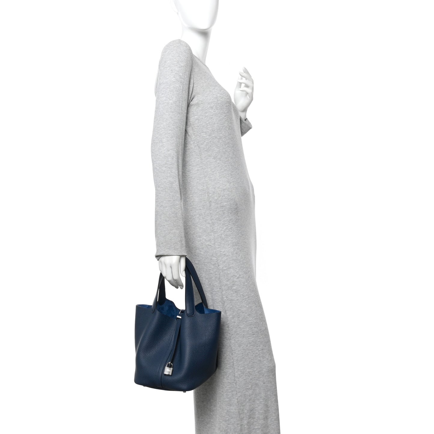 Taurillon Clemence Picotin Lock 22 MM Bleu de Prusse