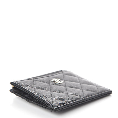 Chanel Caviar Quilted CC Zip Card Holder Black 4 of 9