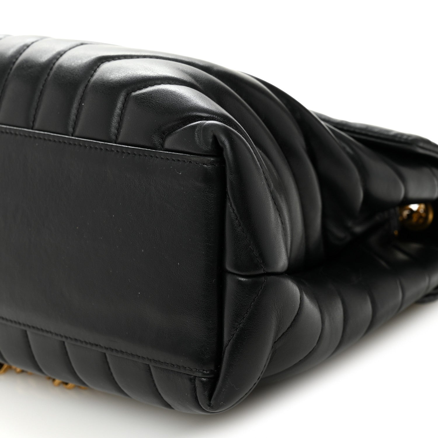 Saint Laurent Calfskin Y Quilted Monogram Medium Loulou Chain Satchel Black 10 of 11