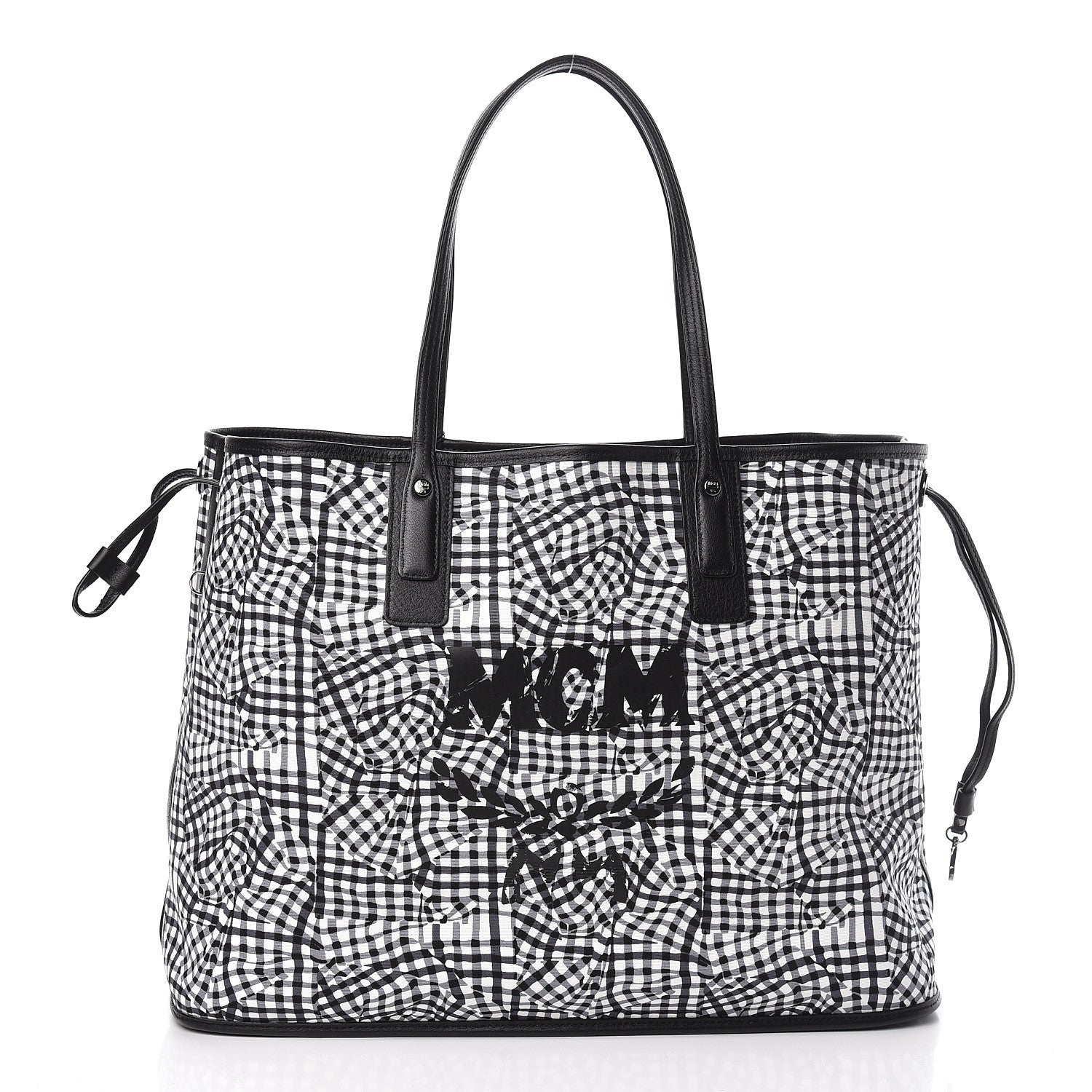 MCM Visetos Large Liz Reversible Shopper Tote Black 5 of 19