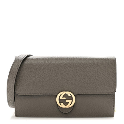 Gucci Dollar Calfskin Interlocking G Chain Wallet Loess 1 of 10