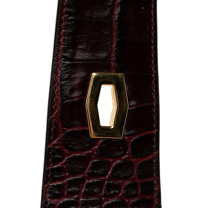 Givenchy Calfskin Crocodile Embossed Eden Bag Eggplant 11 of 11