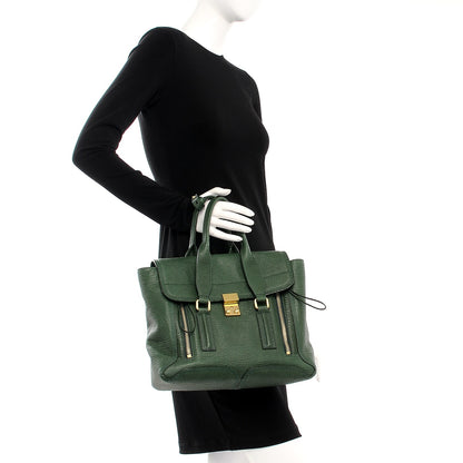 3.1 Phillip Lim 3.1 Textured Calfskin Medium Pashli Satchel Jade 3 of 12
