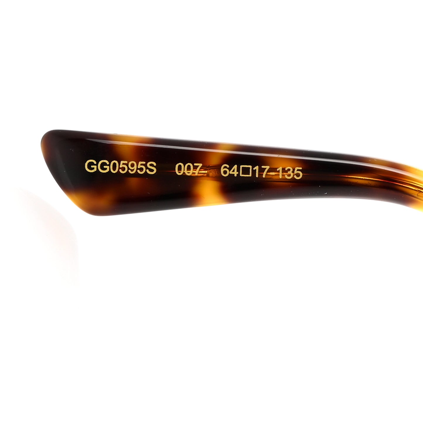 Metal Round Frame GG0595S Sunglasses Gold Black