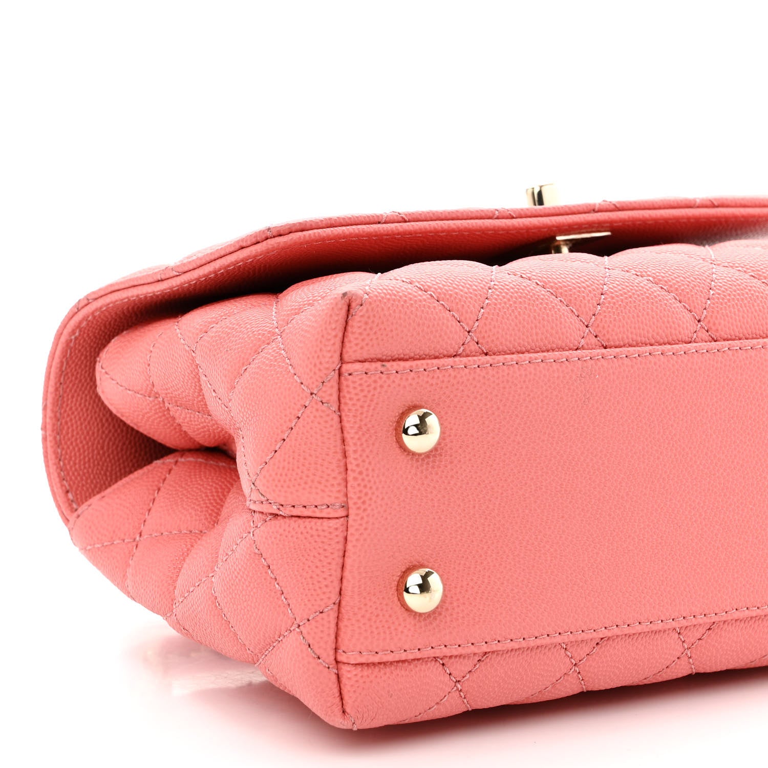 Chanel Caviar Quilted Mini Coco Handle Flap Pink 9 of 11