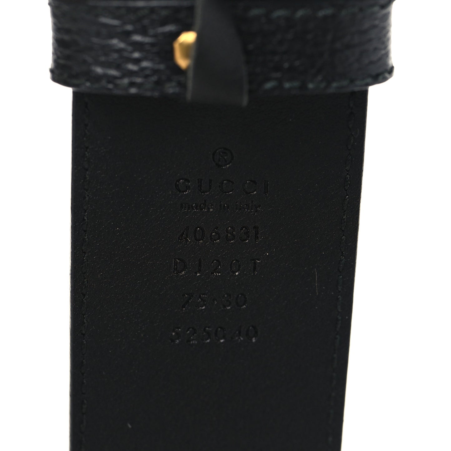 Textured Calfskin Double G 40mm Belt 75 30 Black