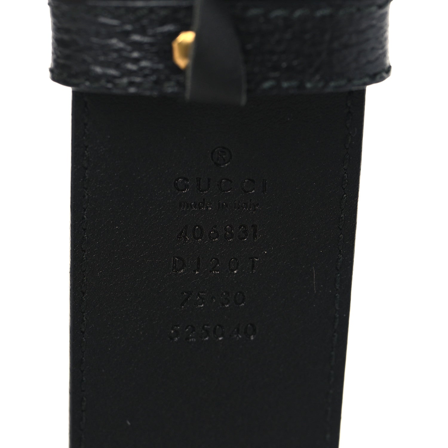 Gucci Textured Calfskin Double G 40mm Belt 75 30 Black 4 of 5