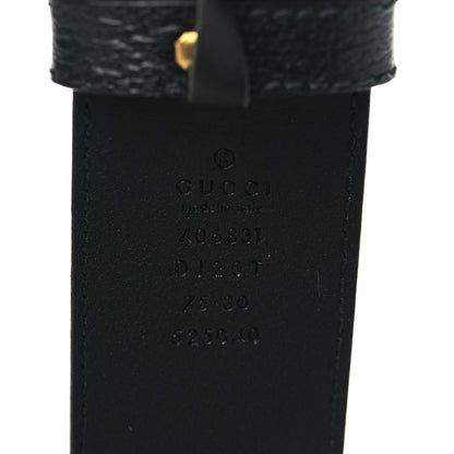 Gucci Textured Calfskin Double G 40mm Belt 75 30 Black 4 of 5