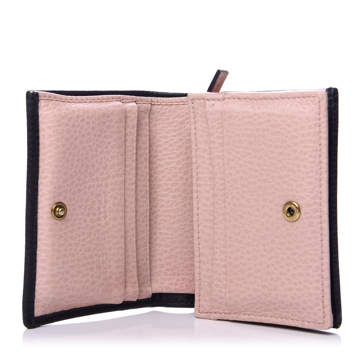 Gucci Calfskin GG Marmont Bow Card Case Black 5 of 6