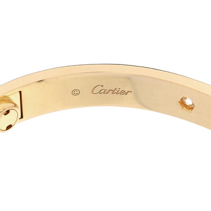 Cartier 18K Yellow Gold 4 Diamond LOVE Bracelet 16 6 of 11