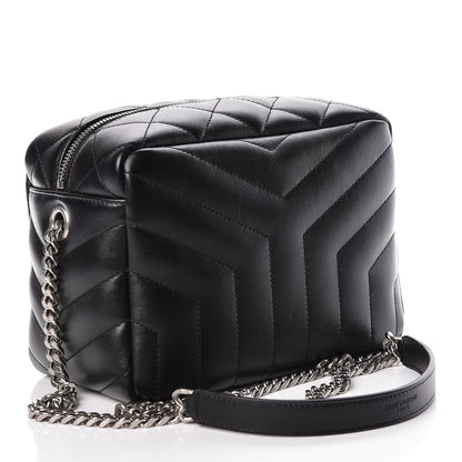 Saint Laurent Calfskin Y Quilted Monogram Small Loulou Bowling Bag Black 3 of 10