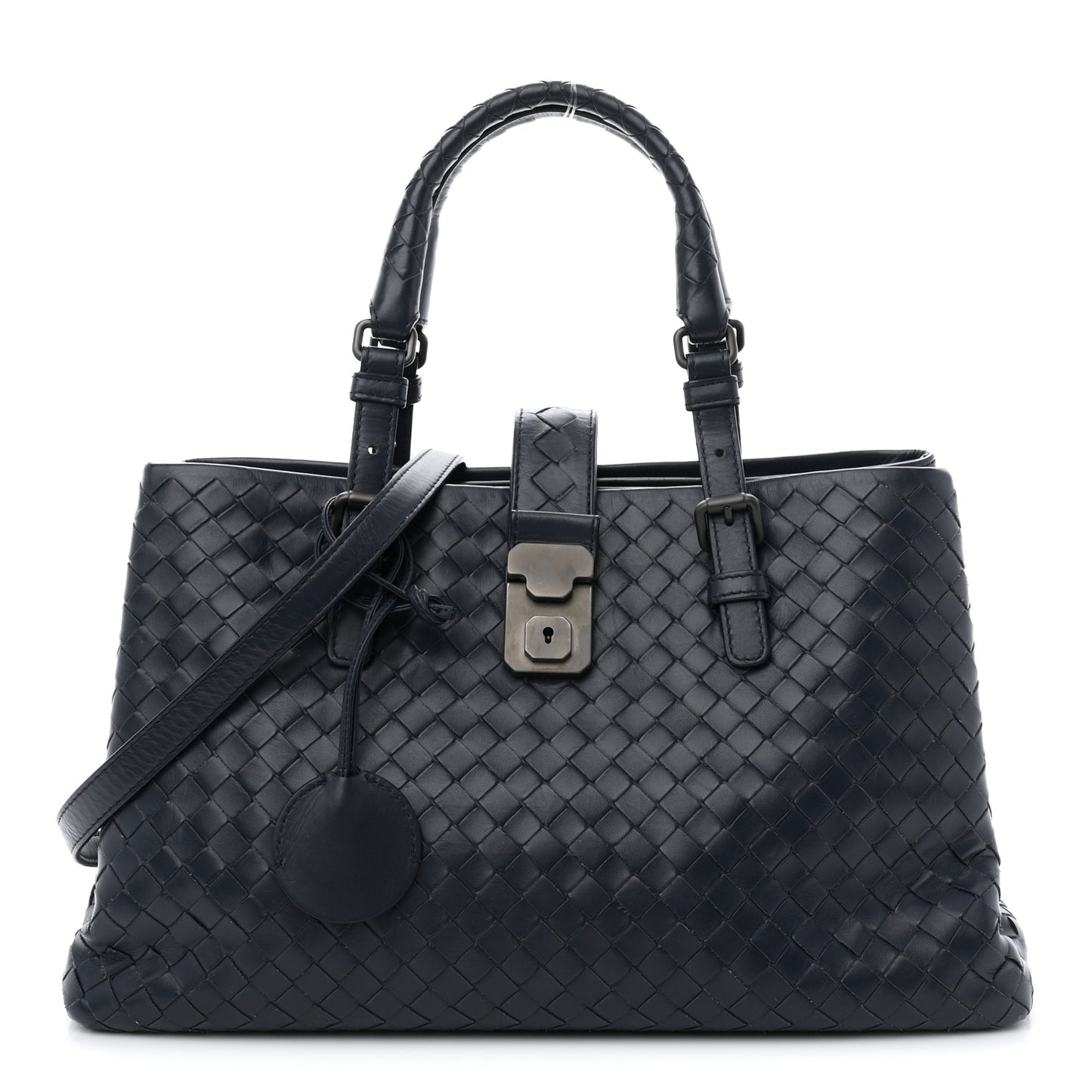 Light Calf Intrecciato Small Roma Tote  Light Tourmaline