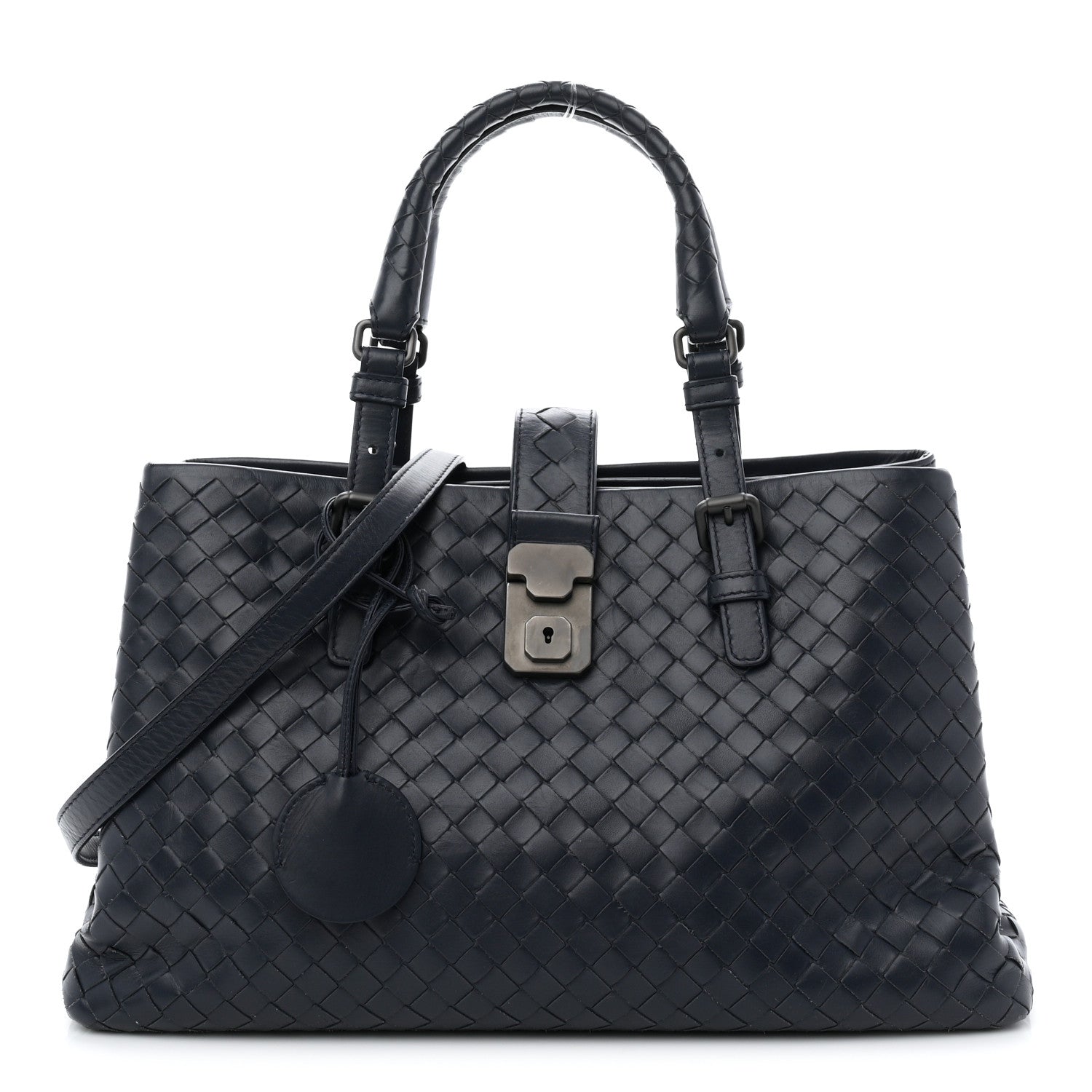 Bottega Veneta Light Calf Intrecciato Small Roma Tote  Light Tourmaline 1 of 10