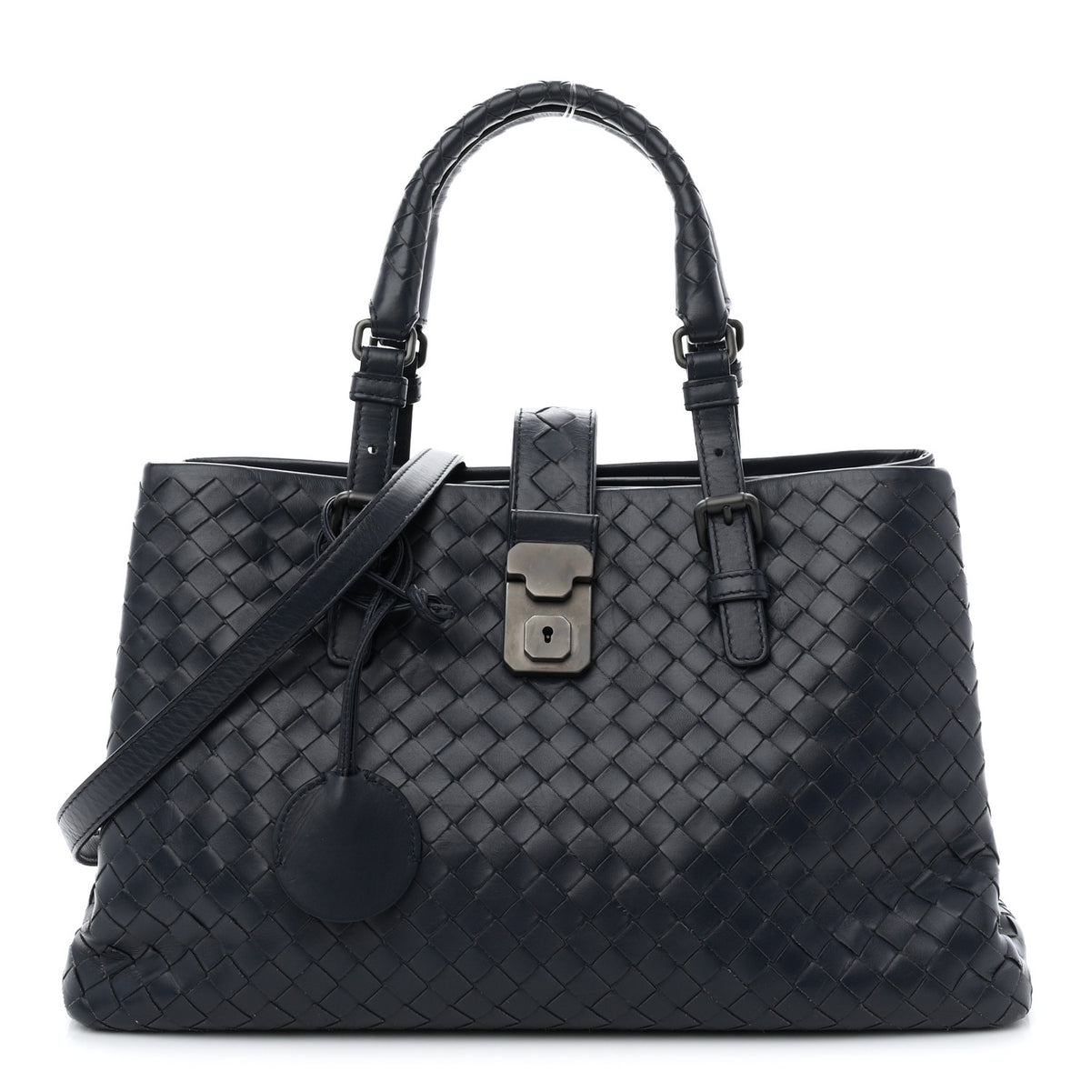 Bottega Veneta Light Calf Intrecciato Small Roma Tote  Light Tourmaline 1 of 10