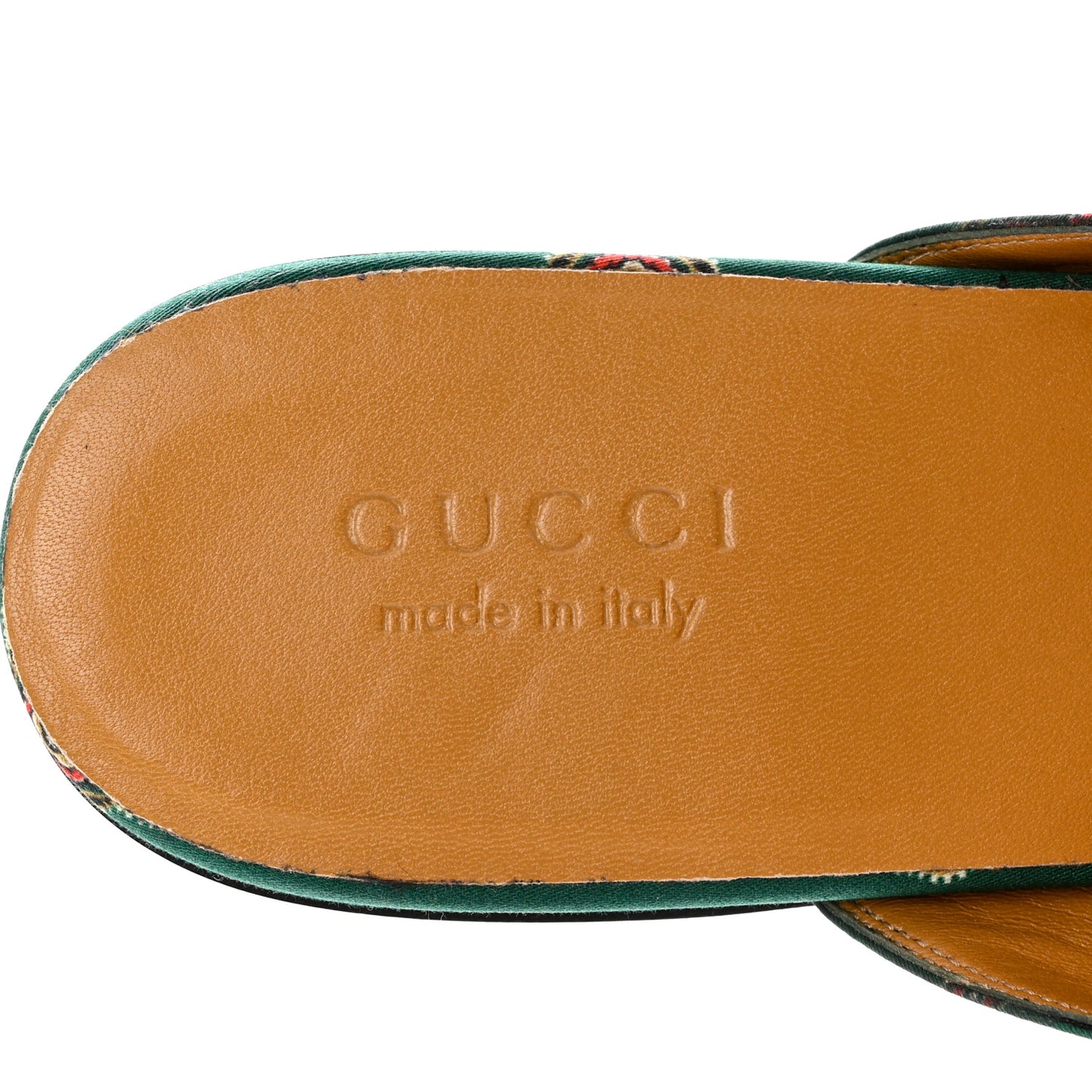 Satin Goatskin Jewel Highlands Printed Mens Princetown Slippers 12 Green