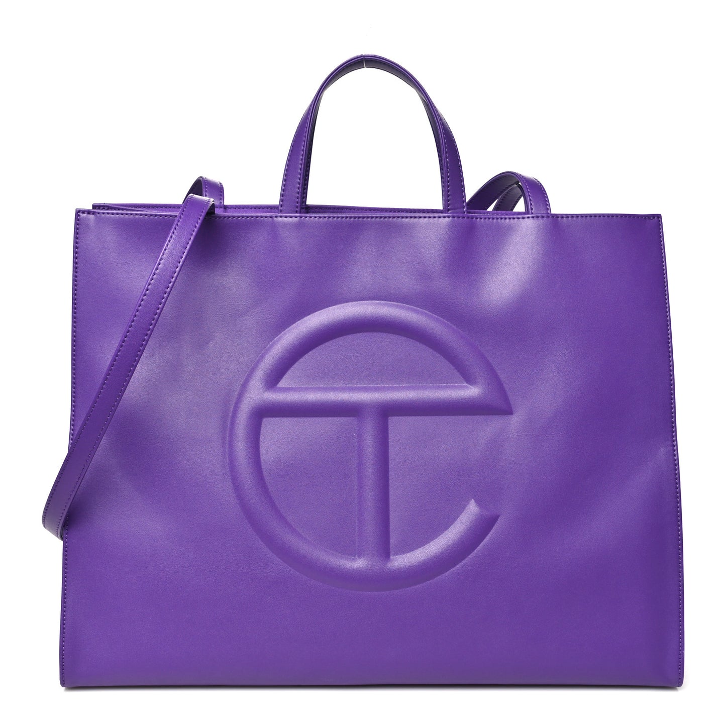 Vegan Leather Large Shopping Bag Grape