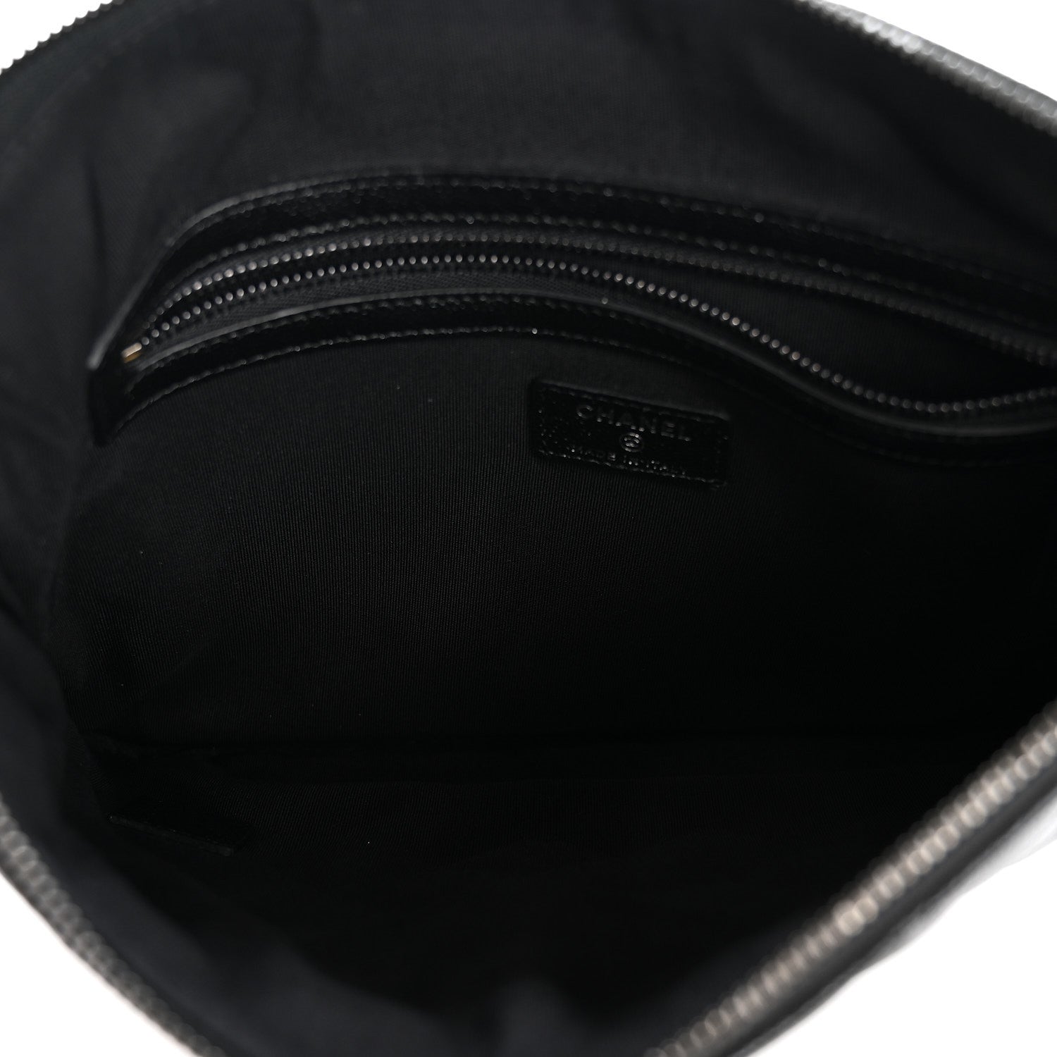 Chanel Iridescent Caviar Quilted Medium Cosmetic Case Black 5 of 9