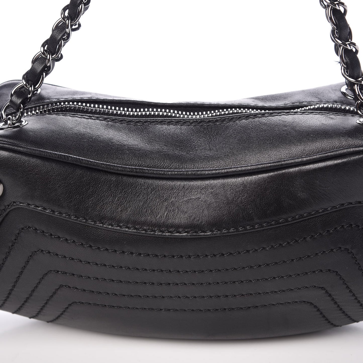 Lambskin Small Tassel Shoulder Bag Black
