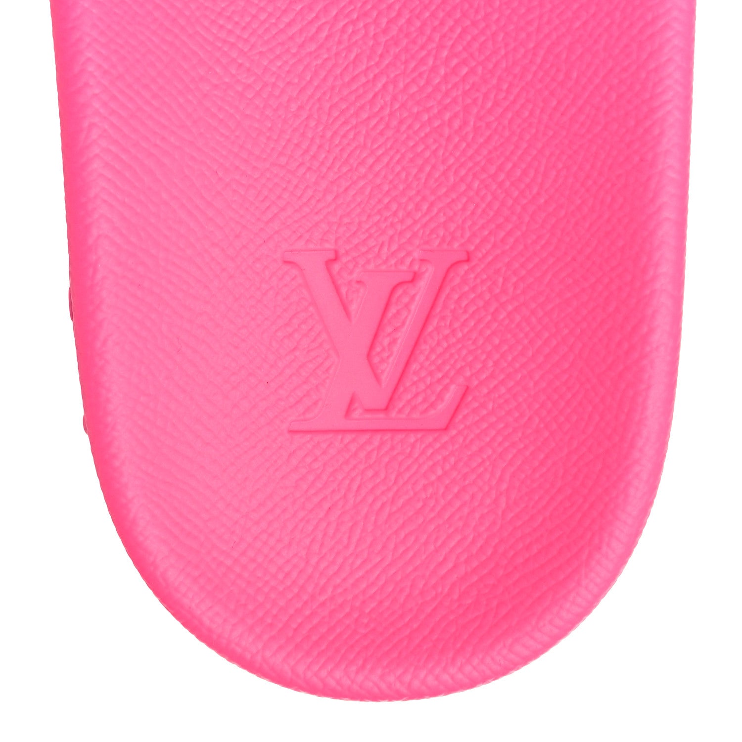 Louis Vuitton Rubber Embossed Monogram Mens Waterfront Mules 11 Pink 7 of 8