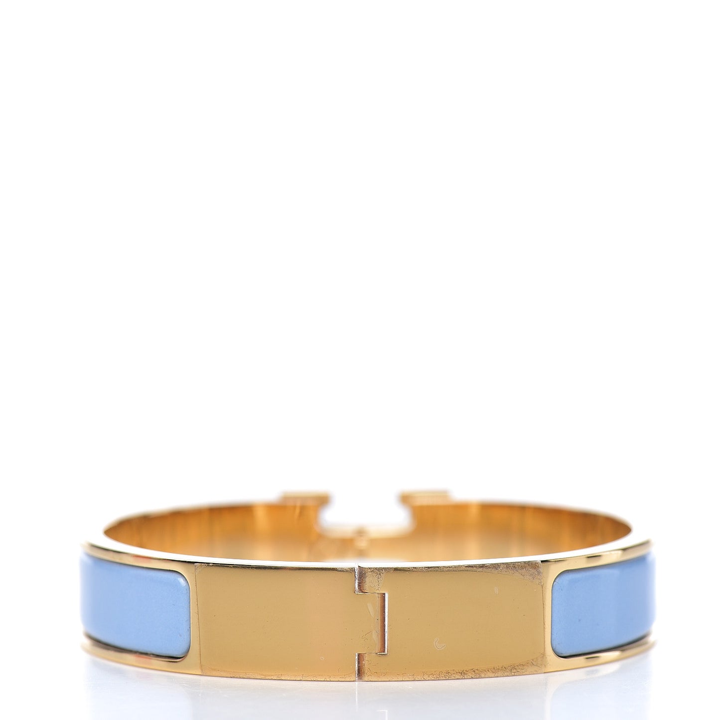 Enamel Narrow Clic Clac H Bracelet GM Bleu Cielo
