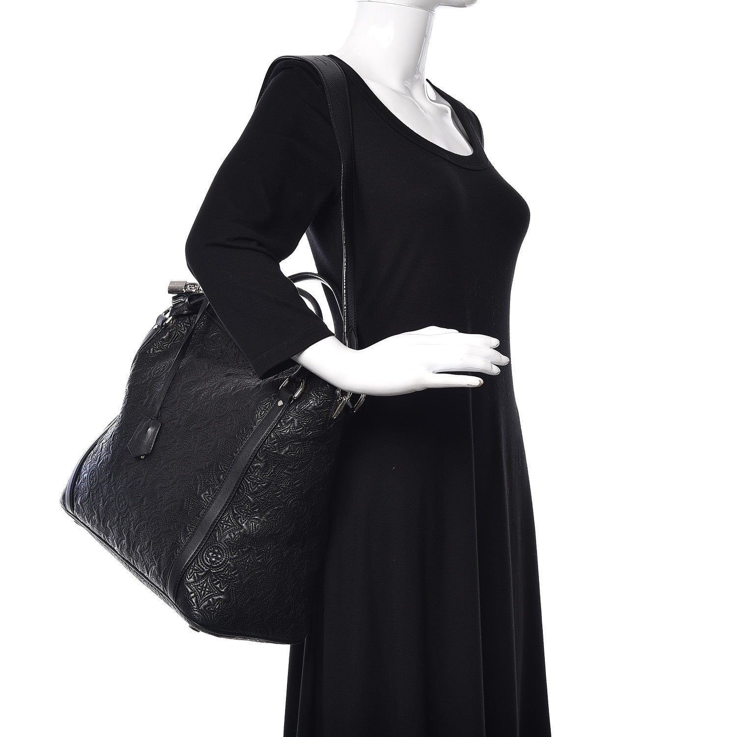 Louis Vuitton Monogram Lambskin Antheia Ixia MM Black 2 of 11