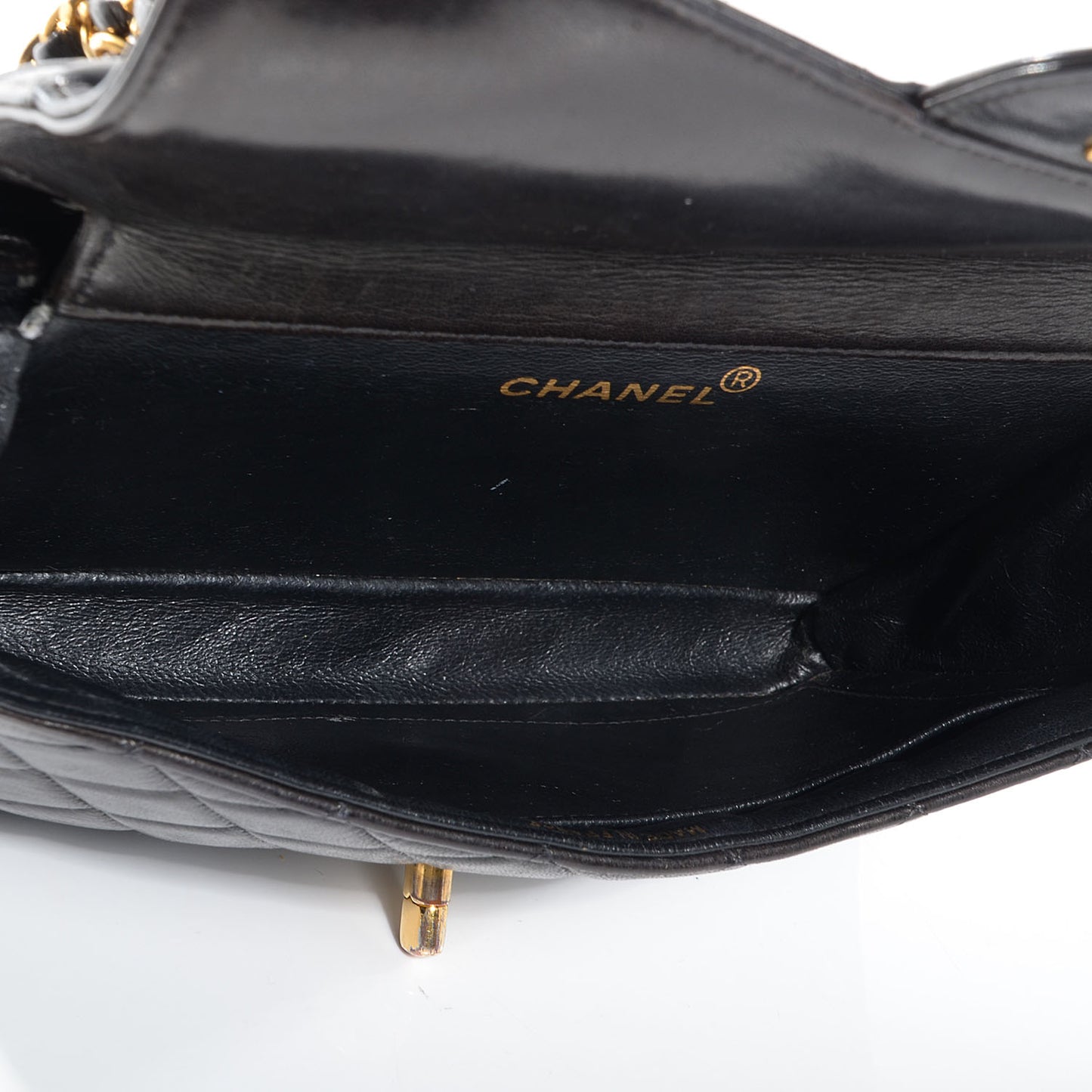 Lambskin Double Sided Small Flap Black