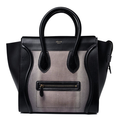 Celine Lizard Mini Luggage Black 1 of 3