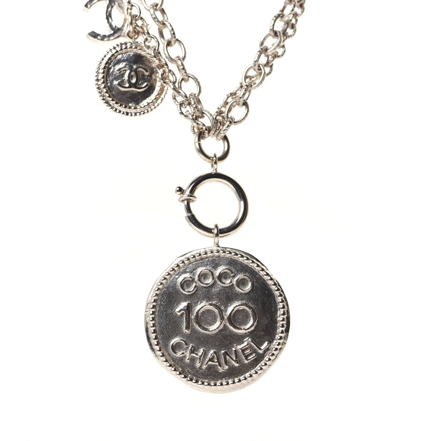 CC Coco Camellia Coin Necklace Gold