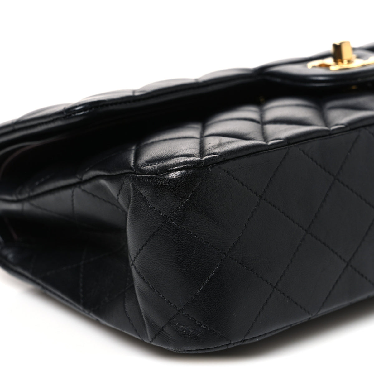 Chanel Lambskin Quilted Medium Double Flap Black 9 of 10