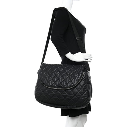 Chanel Nylon Quilted XL Coco Cocoon Messenger Black 2 of 10