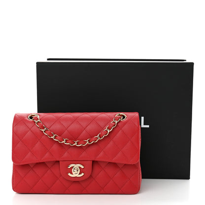 Chanel Caviar Quilted Small Double Flap Red 11 of 11