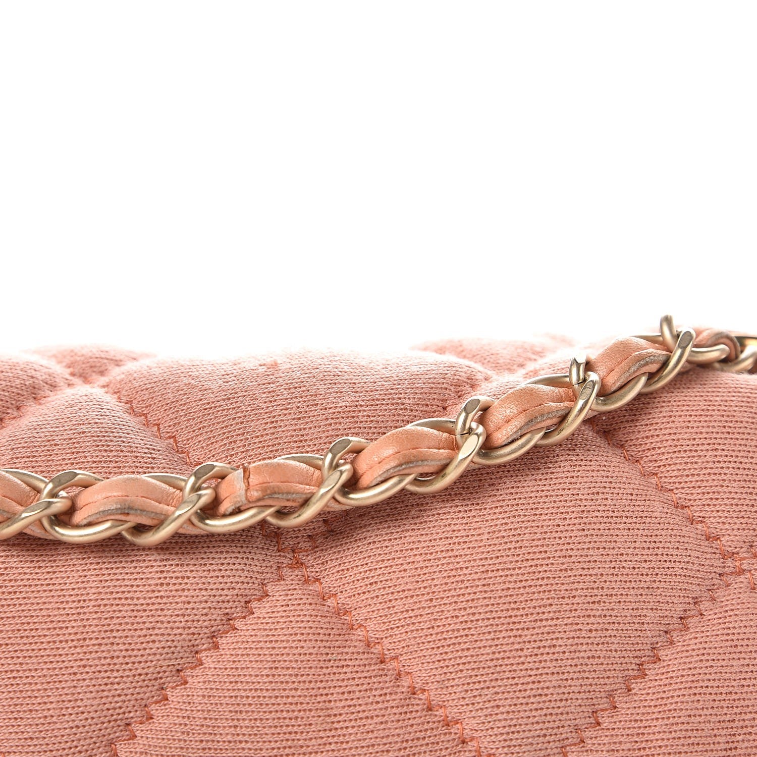 Chanel Jersey Quilted Small Flap Coral 13 of 14
