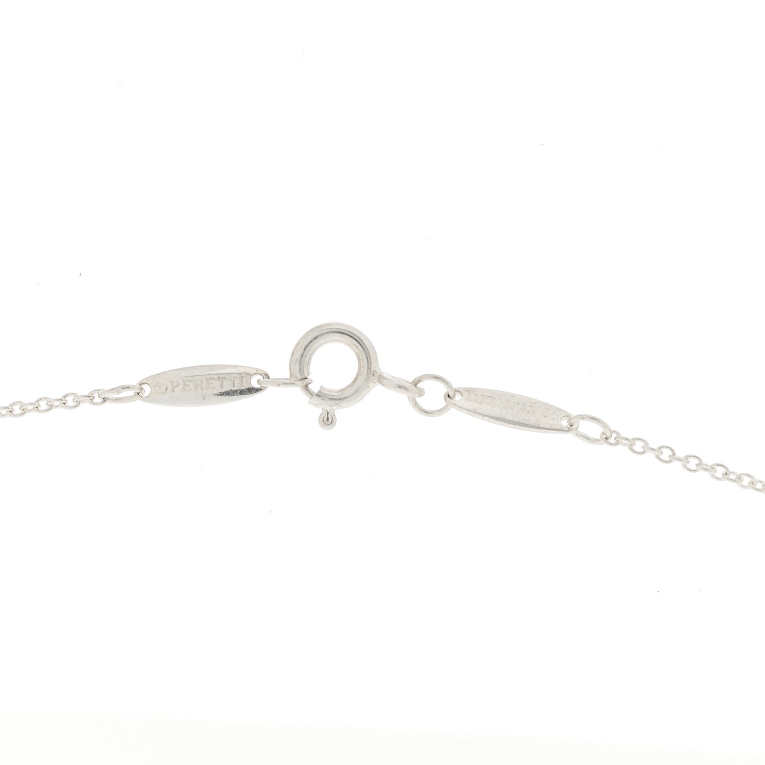 Tiffany Sterling Silver Tsavorite Garnet Elsa Peretti Color by the Yard Pendant Necklace 5 of 5