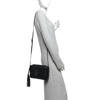 Saint Laurent Calfskin Matelasse Monogram Lou Camera Bag Black 2 of 10