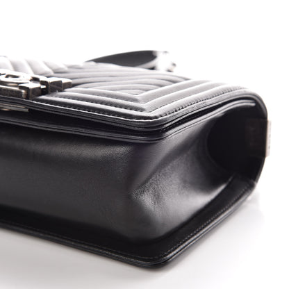 Chanel Lambskin Pleated Small Boy Flap Black 7 of 10