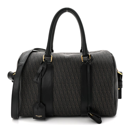 Saint Laurent Canvas Smooth Calfskin Monogram Duffle Black 1 of 10