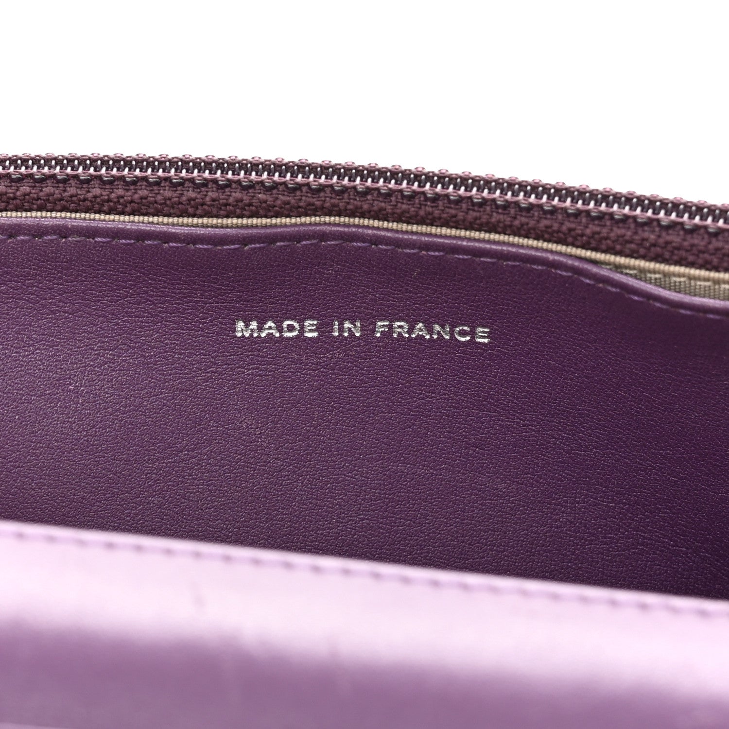 Chanel Patent Quilted Brilliant Wallet On Chain WOC Violet 7 of 13