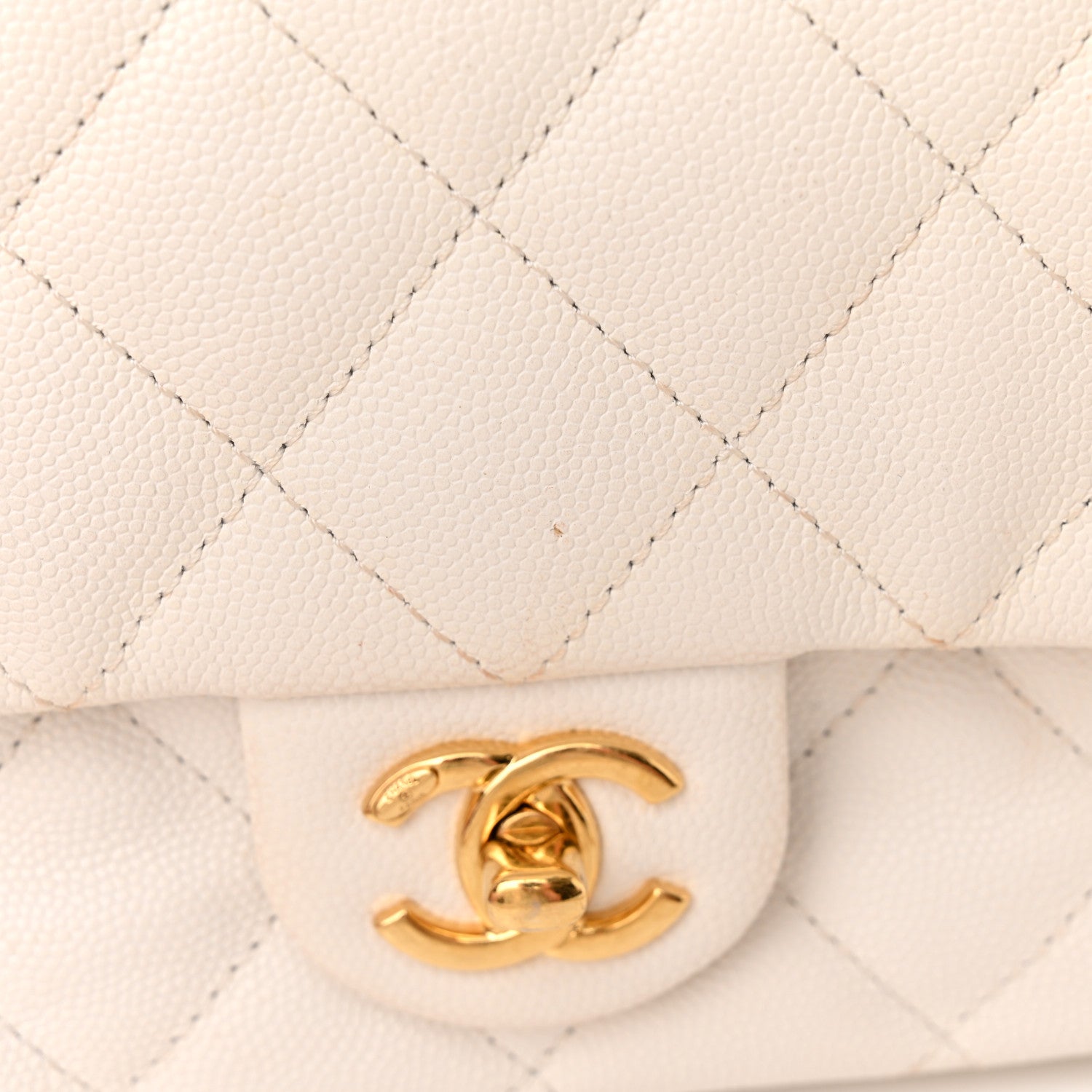 Chanel Caviar Quilted Mini CC You Flap White 17 of 21