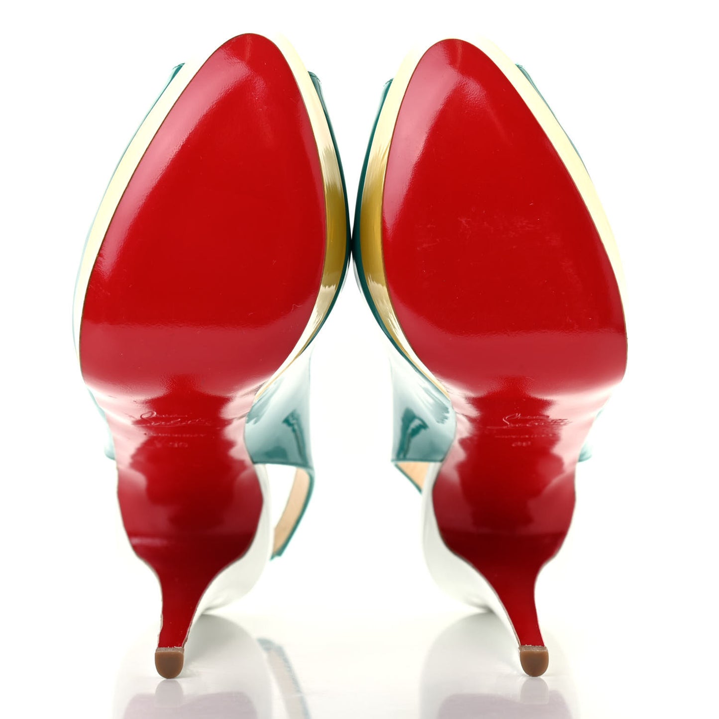 Patent Lady Peep Sling 150 Pumps 39 Jade Mimosa