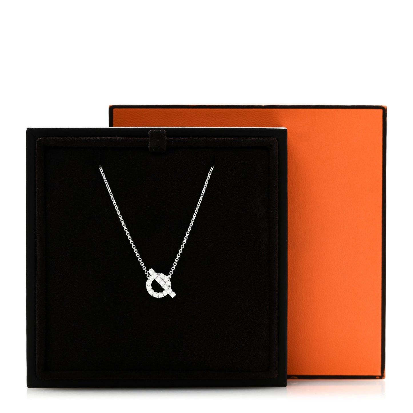 18K White Gold Diamond Finesse Pendant Necklace