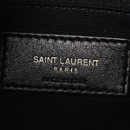 Saint Laurent Denim Quilted Toy Loulou Puffer Monogram Chain Satchel Blue Cinnamon 6 of 11