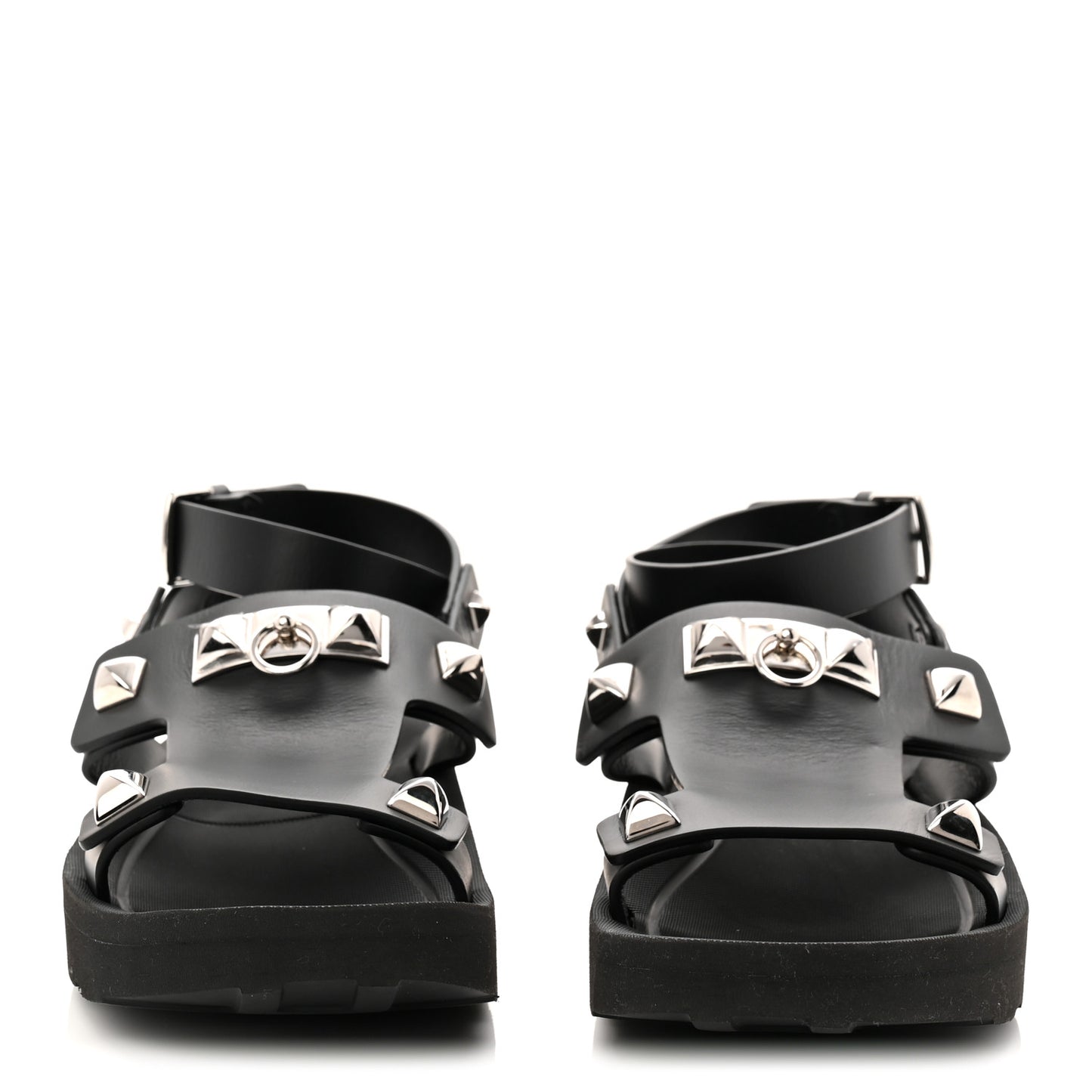 Calfskin Medor Studded Womens Intuition Sandals 37 Black