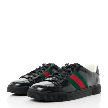 Gucci Crystal GG Monogram Web Mens New Ace Sneakers 8.5 Black 3 of 9