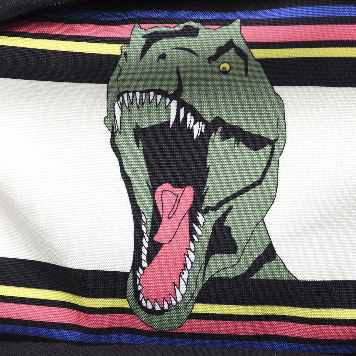 Saint Laurent Nylon Twill Dinosaur Print City Backpack Black Multicolor 11 of 18