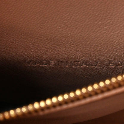 Balenciaga Shiny Calfskin Crocodile Embossed Small Hourglass Top Handle Bag Nude Beige 7 of 13